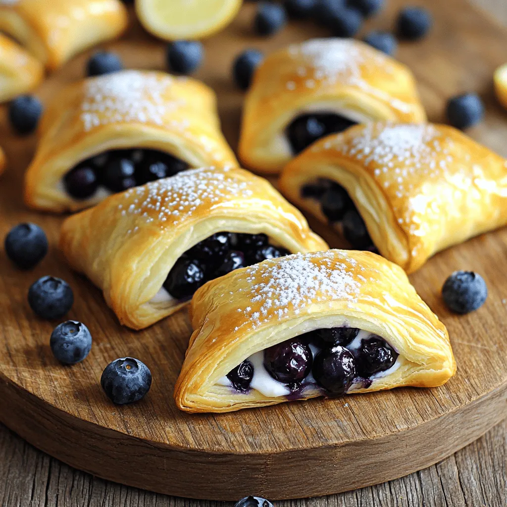 Wild Blueberry Coffee Cake Danishes Delightful Treat