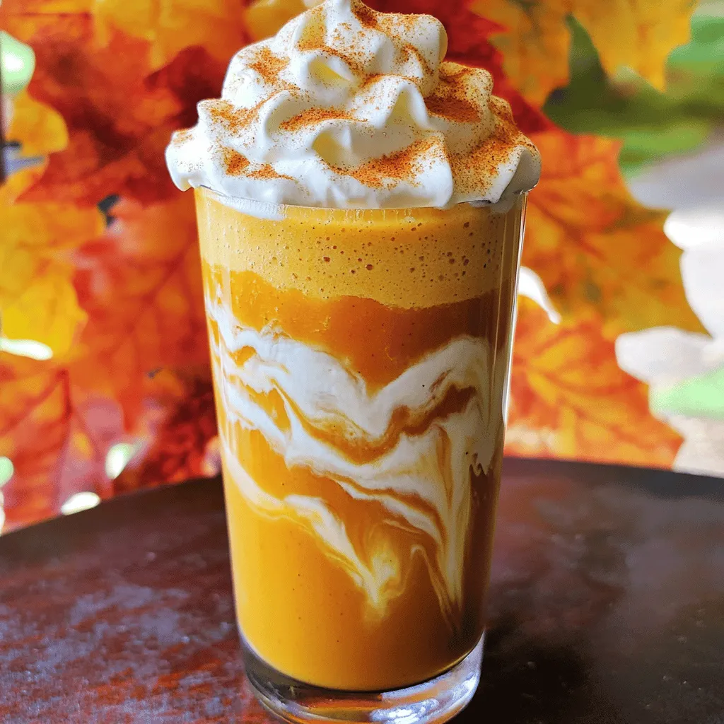 Pumpkin Spice Coffee Frappe Tasty Fall Delight