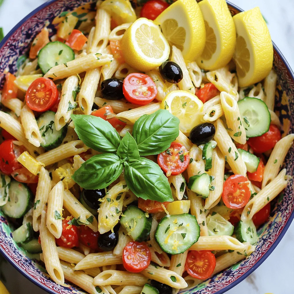 Lemon Basil Pasta Salad Refreshing and Flavorful Dish