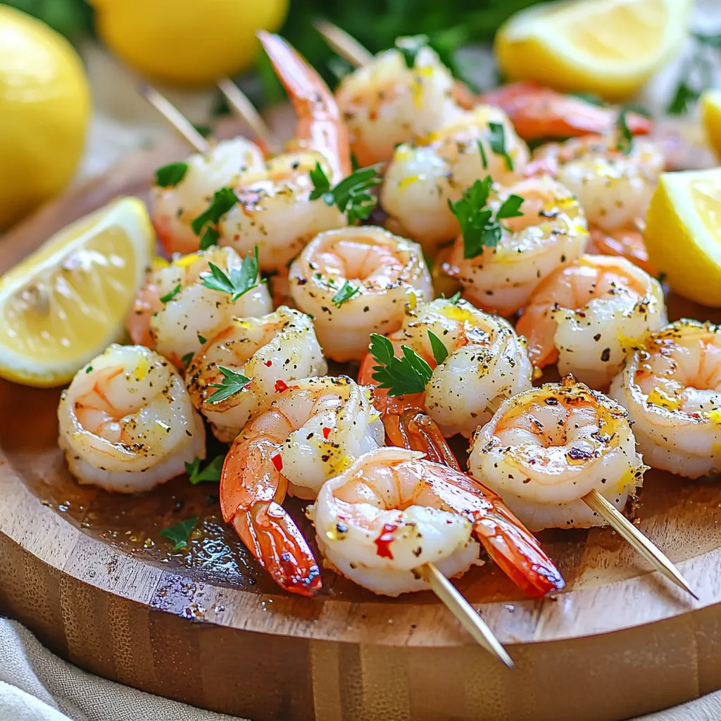 Air Fryer Lemon Pepper Shrimp Skewers Flavorful Delight