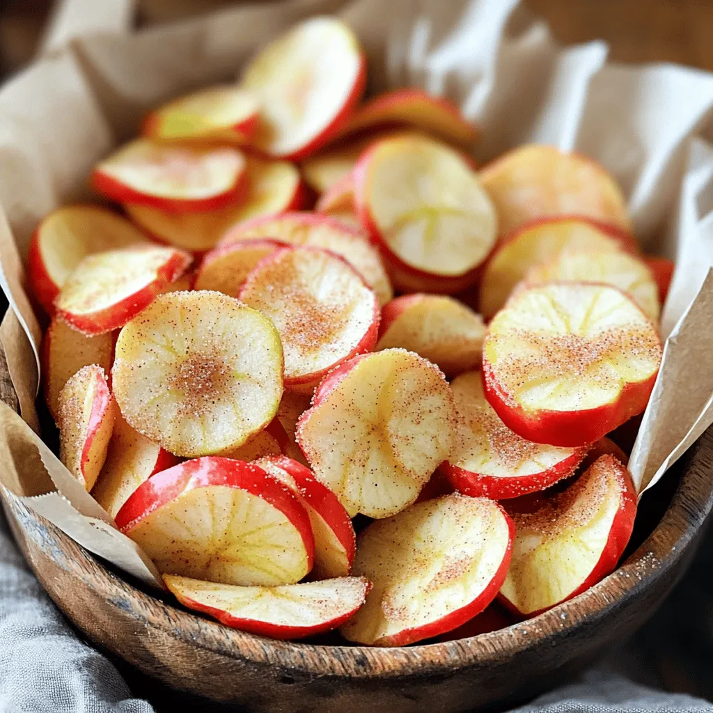 Cinnamon Sugar Apple Chips Crunchy and Sweet Snack