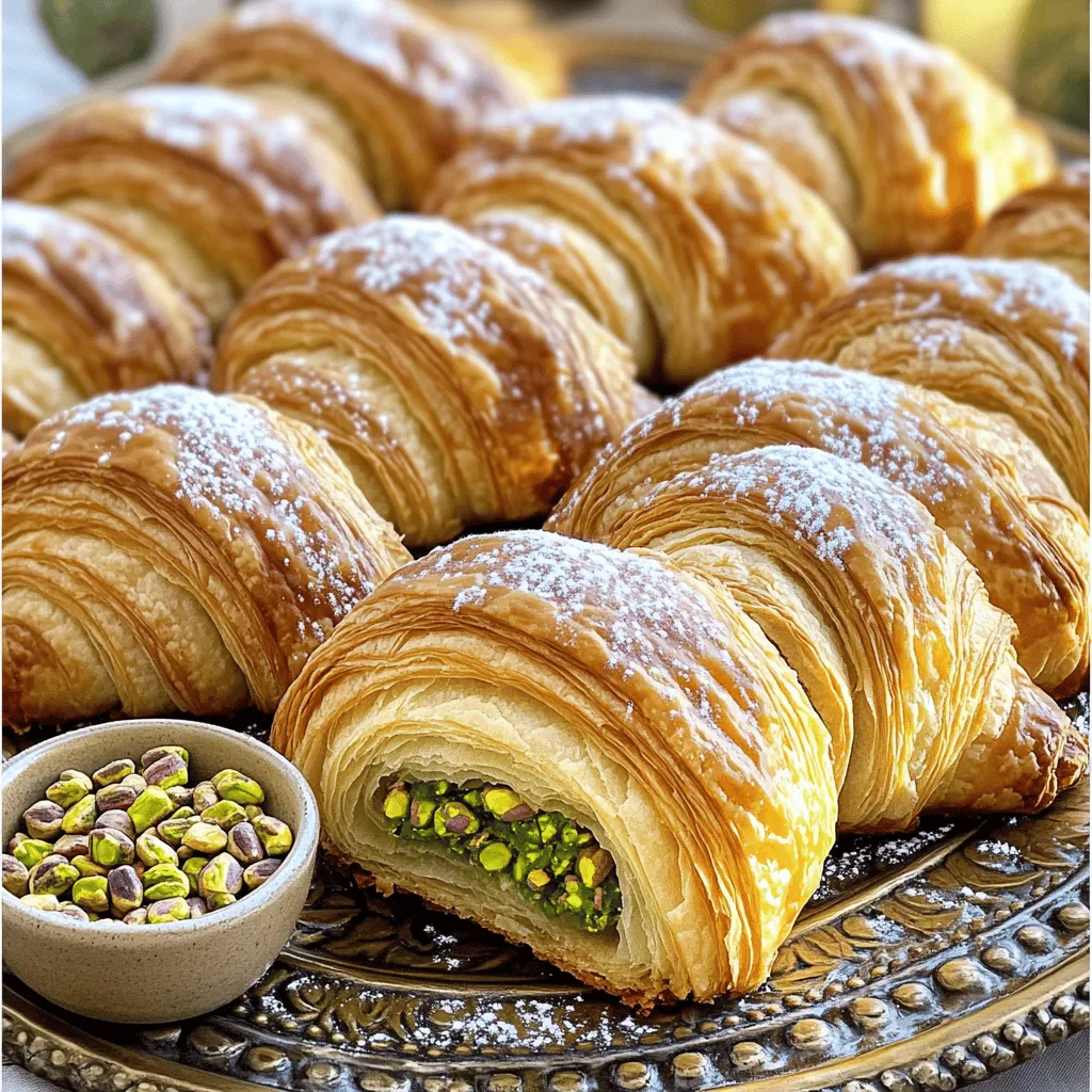 Pistachio Filled Croissants Irresistible Breakfast Treat