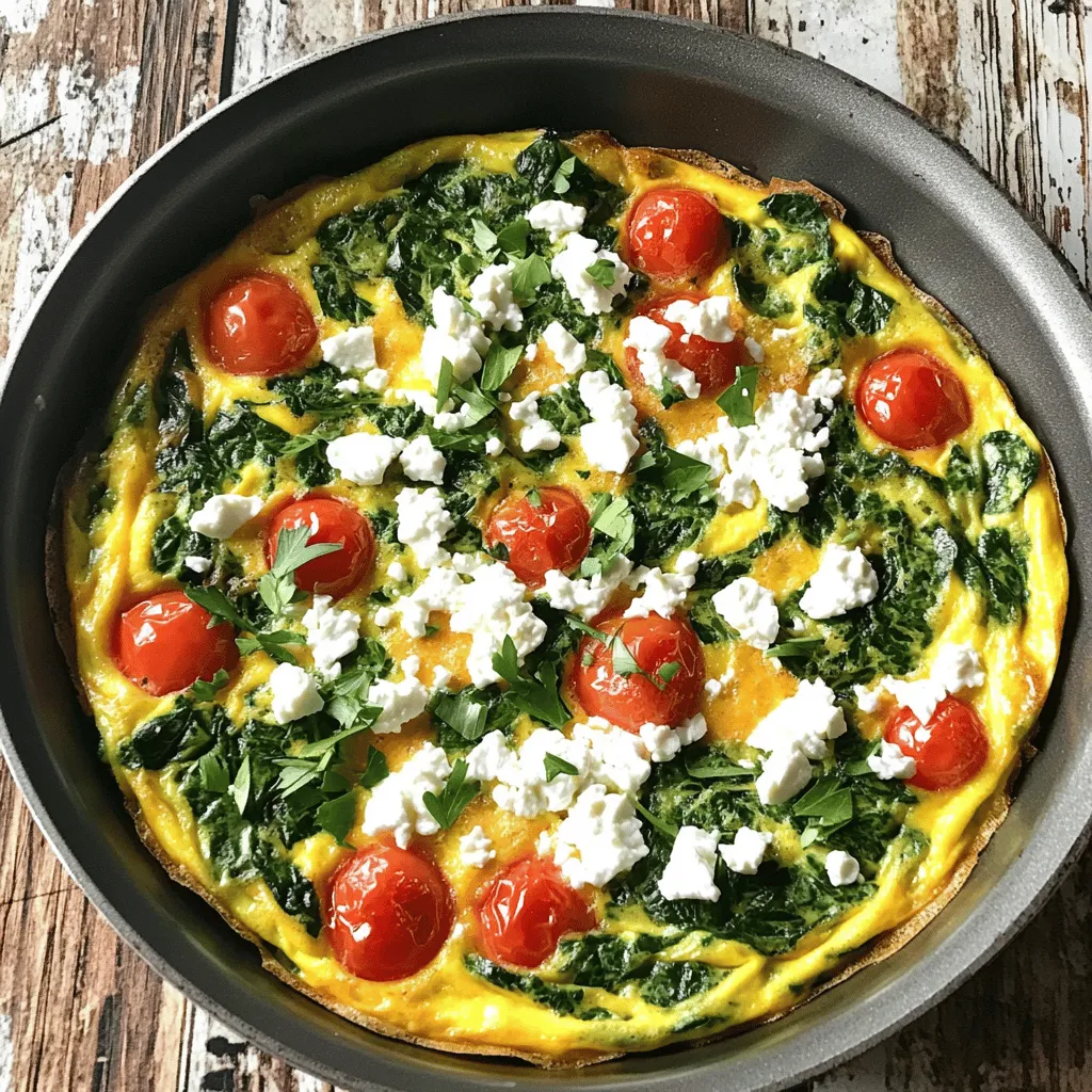 Spinach Tomato Feta Frittata Flavorful and Easy Recipe