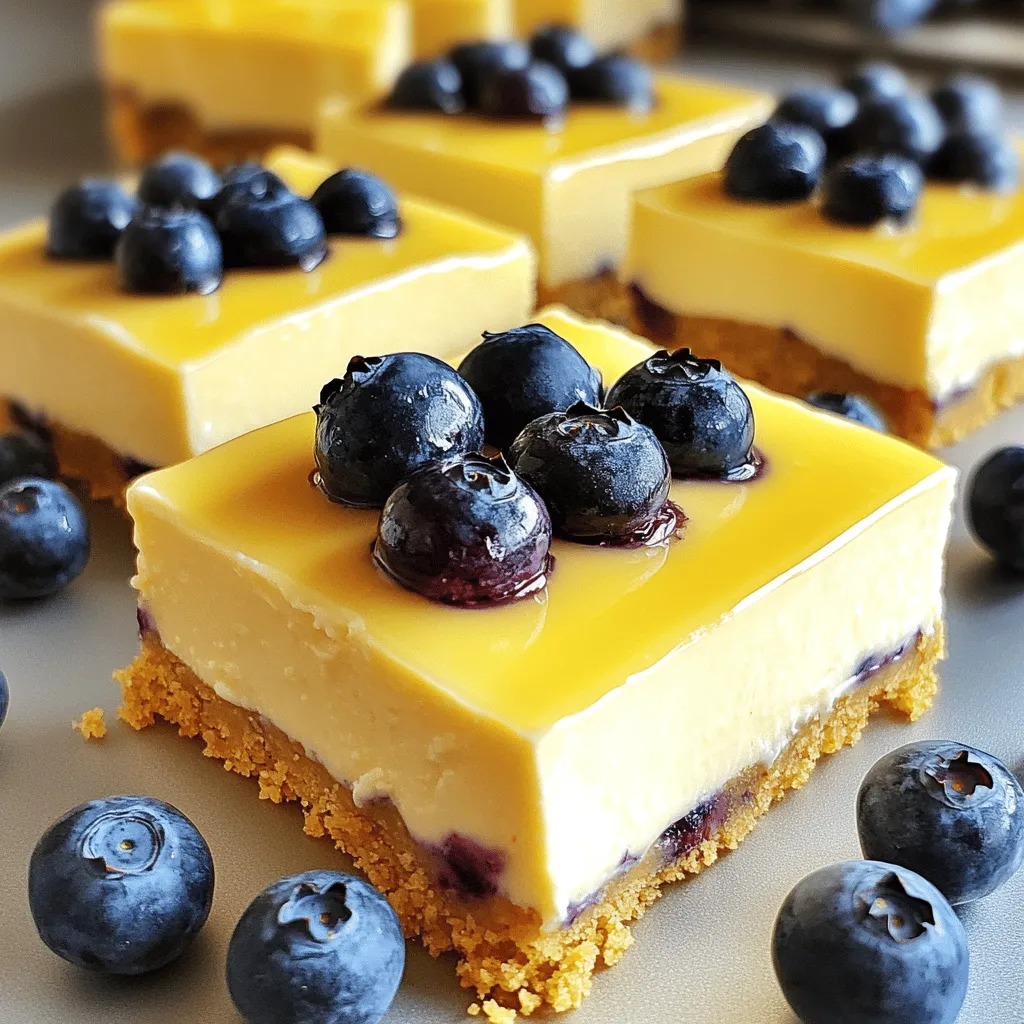 Lemon Blueberry Cheesecake Bars Simple and Delicious