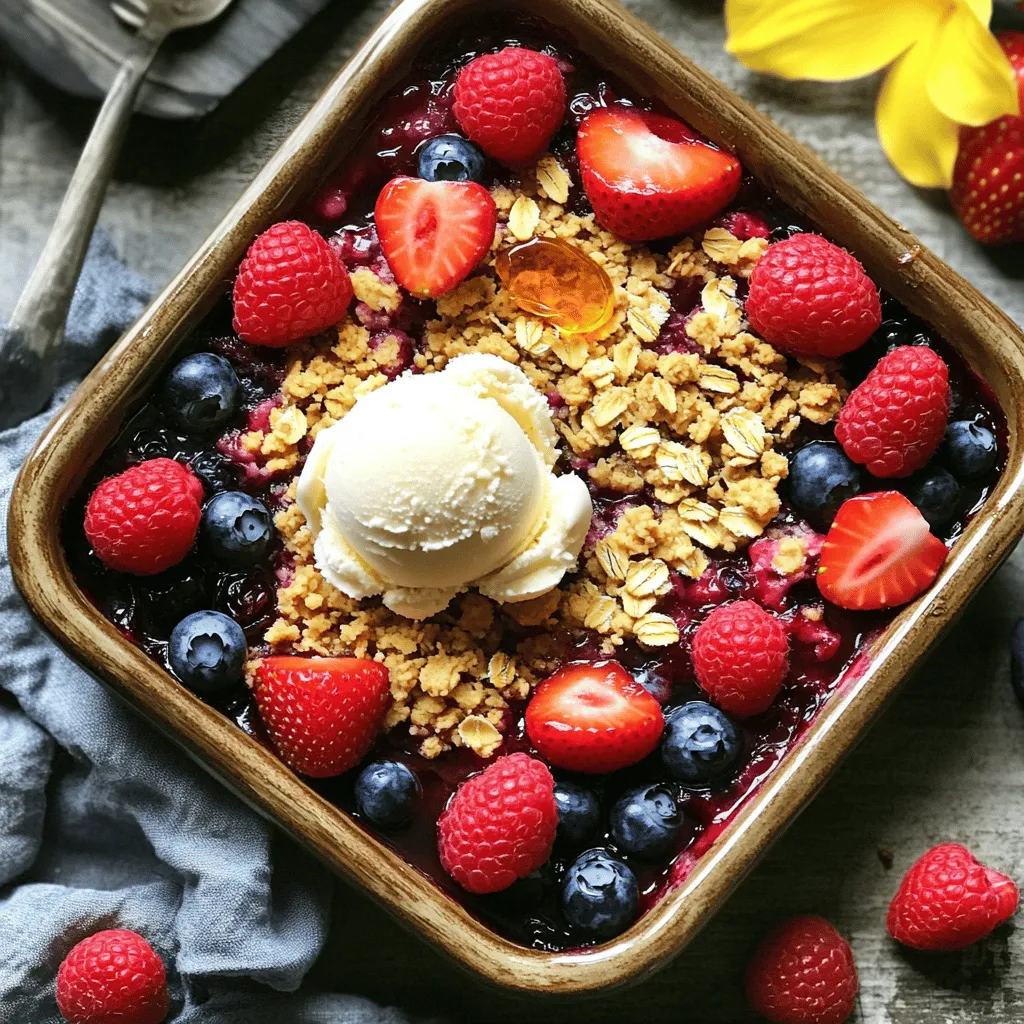 Triple Berry Crisp Simple and Delicious Recipe