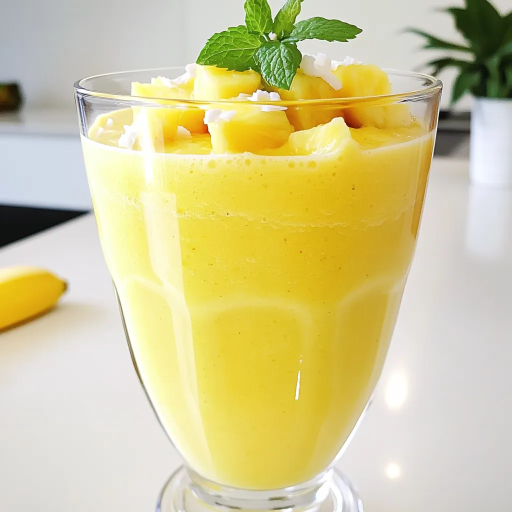 Pineapple Coconut Smoothie Refreshing and Creamy Blend