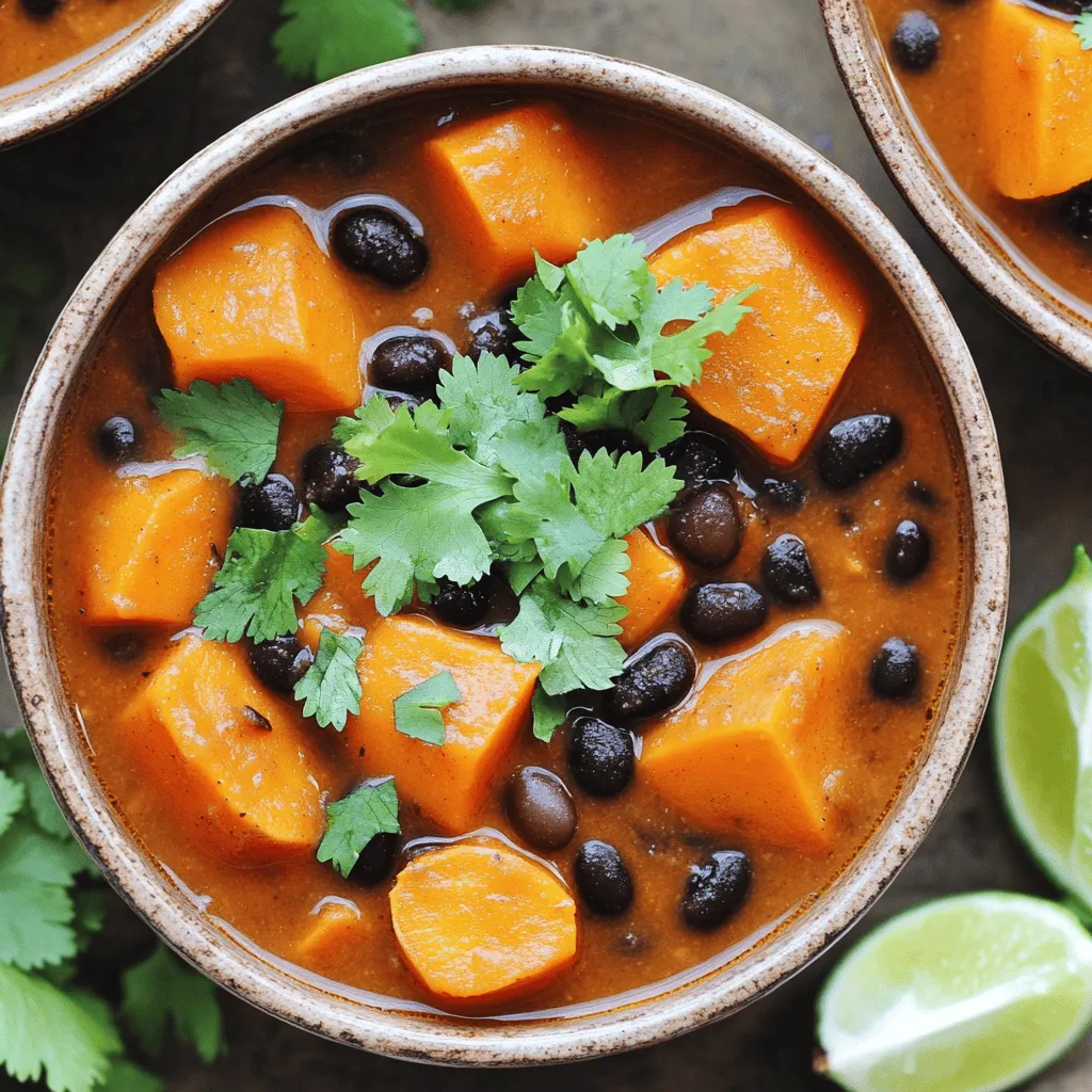 Sweet Potato and Black Bean Chili Flavorful Delight