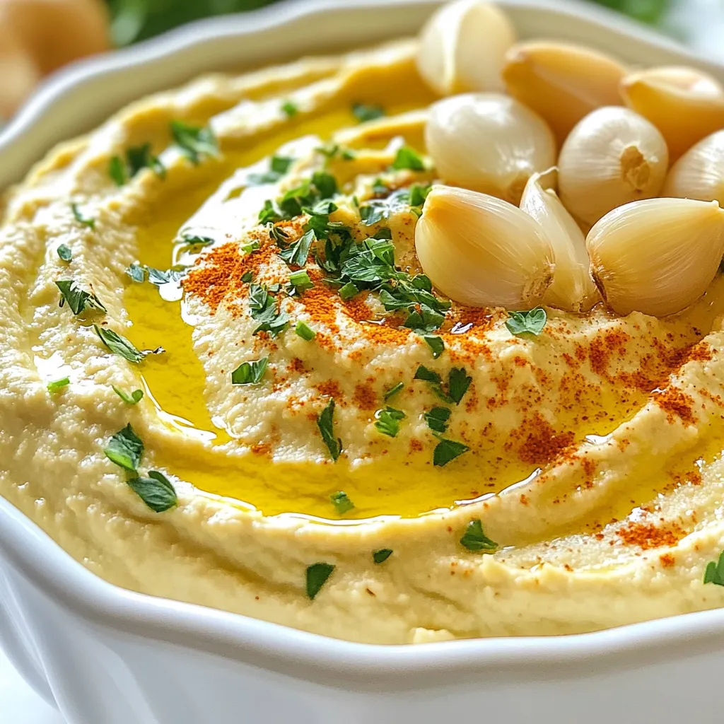 Creamy Roasted Garlic Hummus Flavorful and Easy Dip