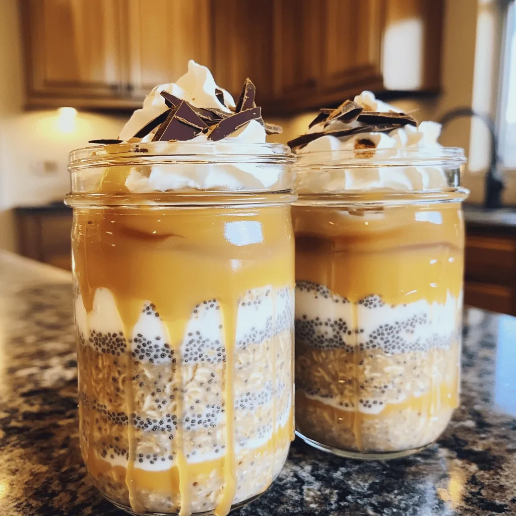 Caramel Macchiato Overnight Oats Tasty Breakfast Idea