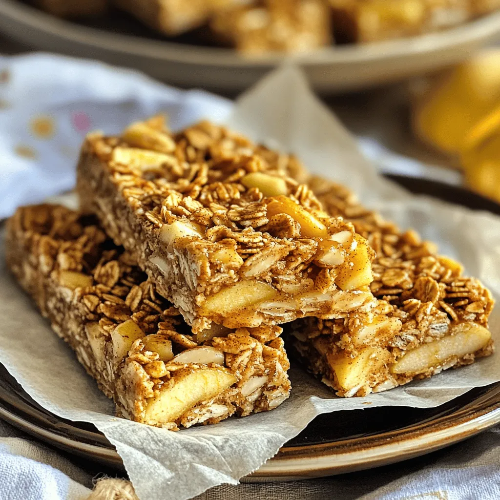Apple Cinnamon Granola Bars Healthy Snack Option