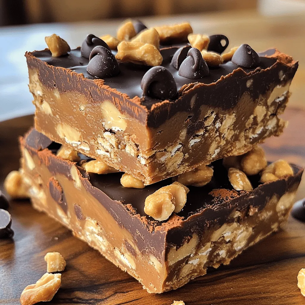 No-Bake Chocolate Peanut Butter Energy Bars Delight