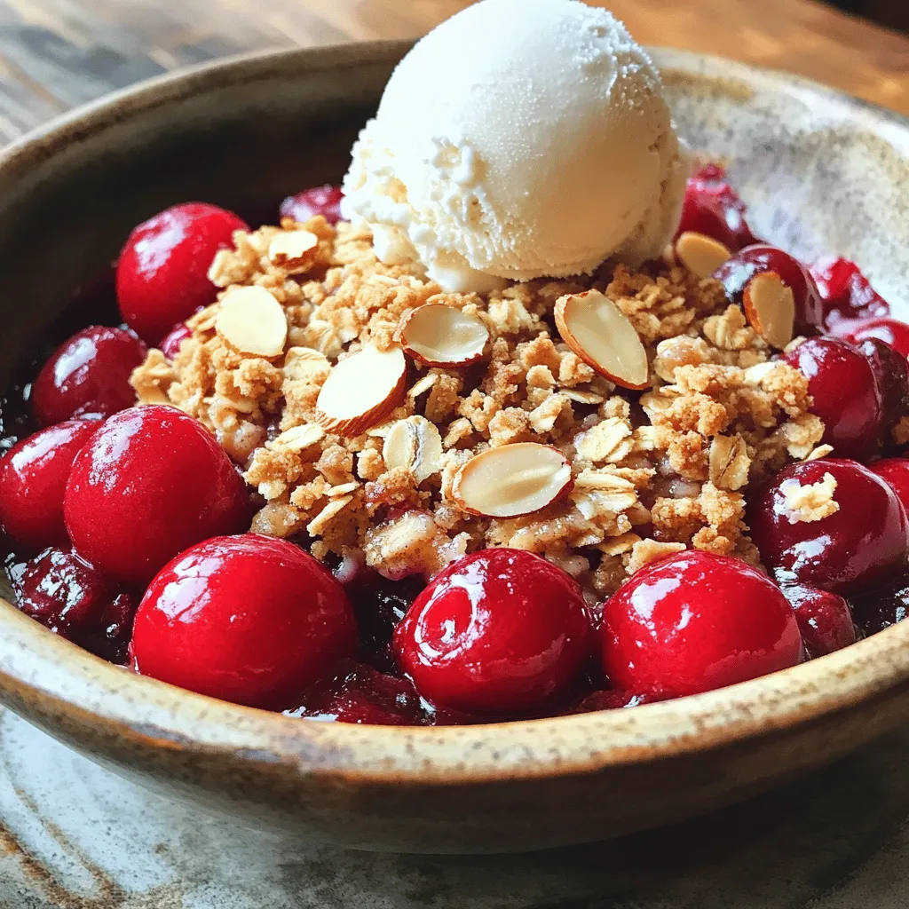 Cherry Almond Crisp Delightful Dessert Recipe