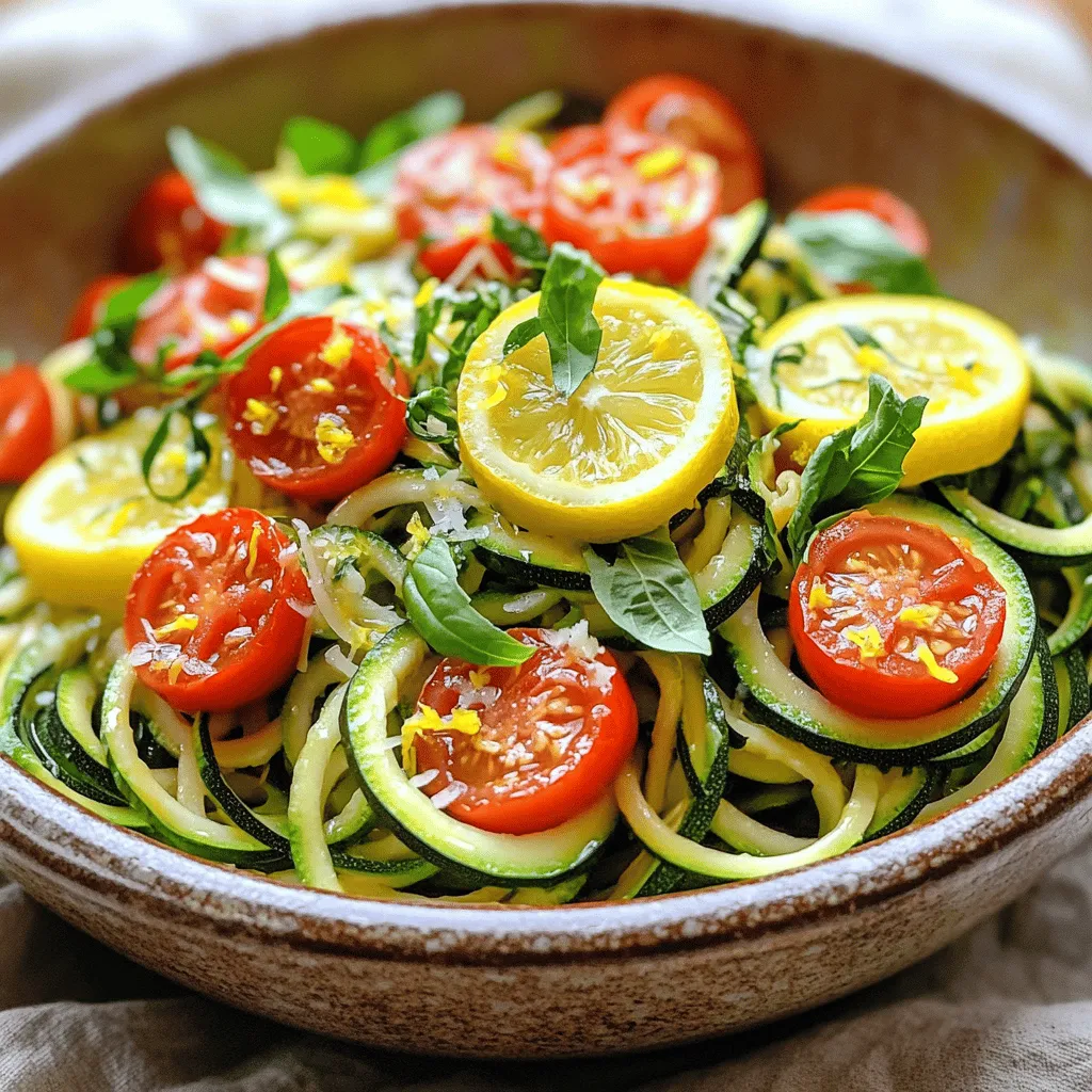 Lemon Basil Zucchini Noodles Fresh and Tasty Recipe