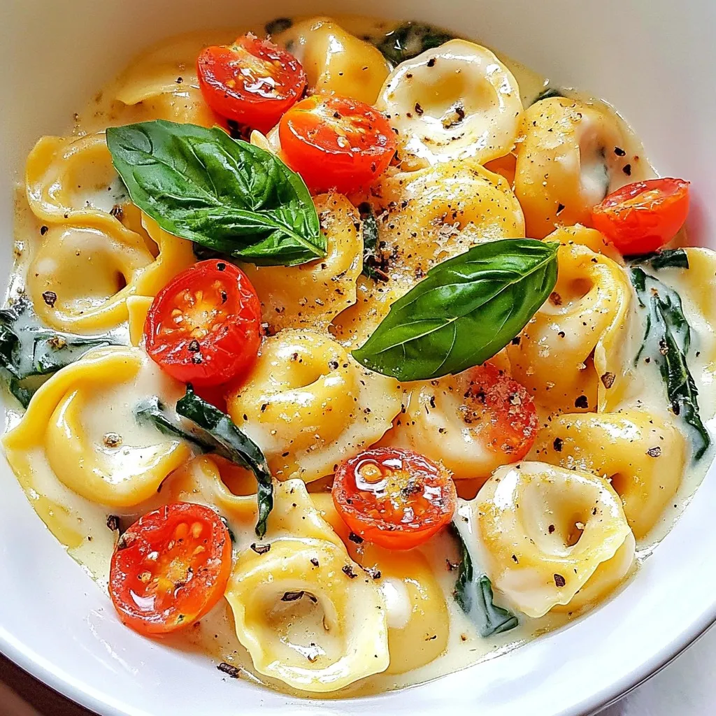 Creamy Spinach Tomato Tortellini Delicious Comfort Dish