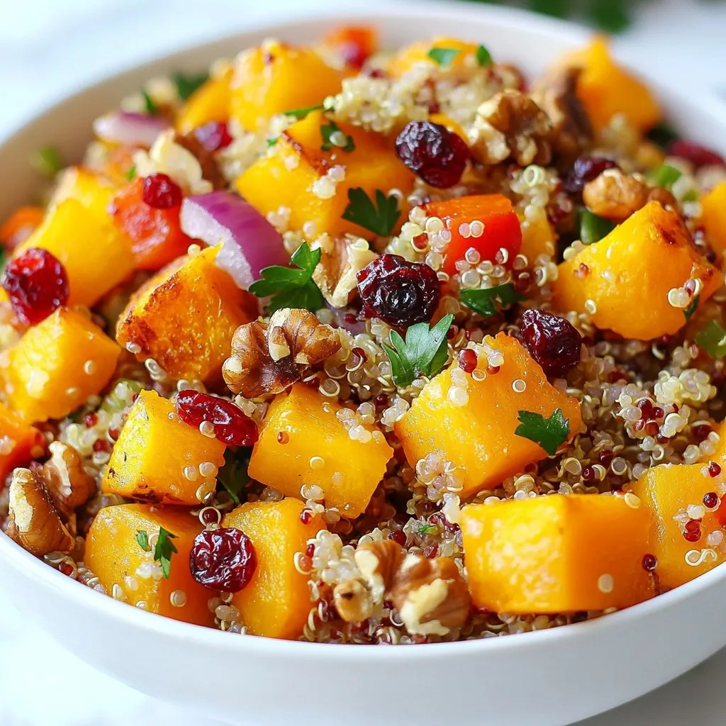 Roasted Butternut Squash Quinoa Salad Delightful Mix