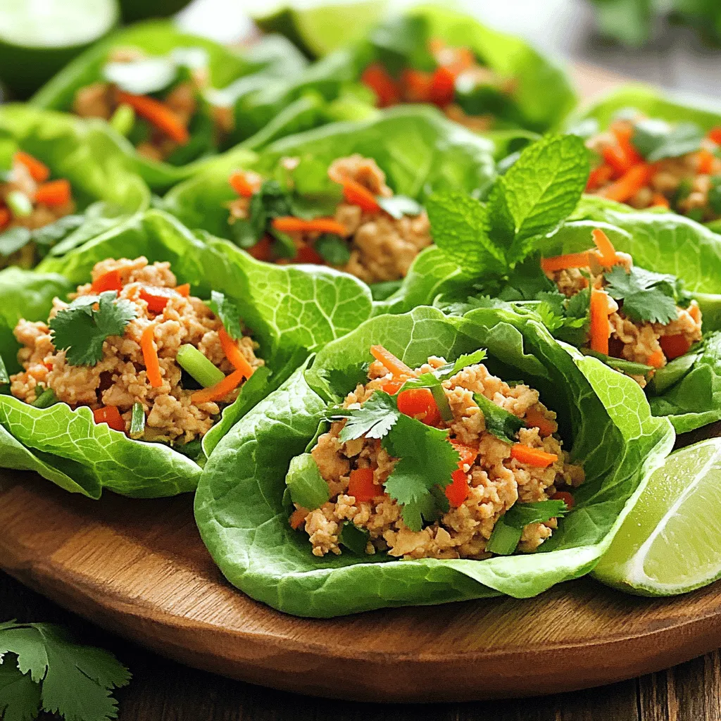 Spicy Thai Chicken Lettuce Wraps Flavorful Delight