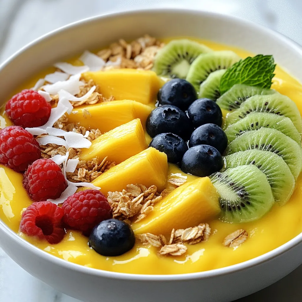 Tropical Mango Smoothie Bowl Easy and Tasty Recipe