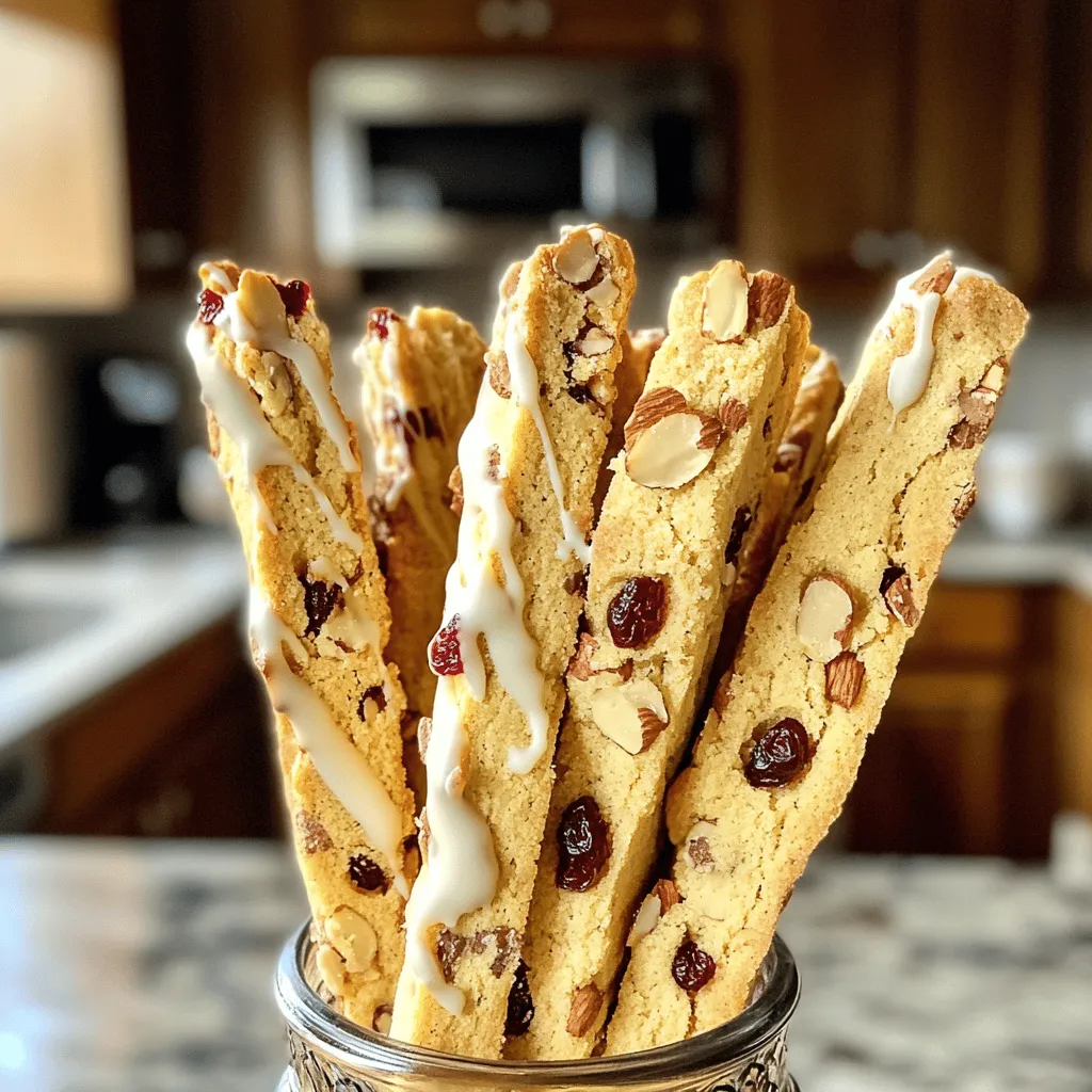 Cranberry Almond Biscotti with White Chocolate Delight