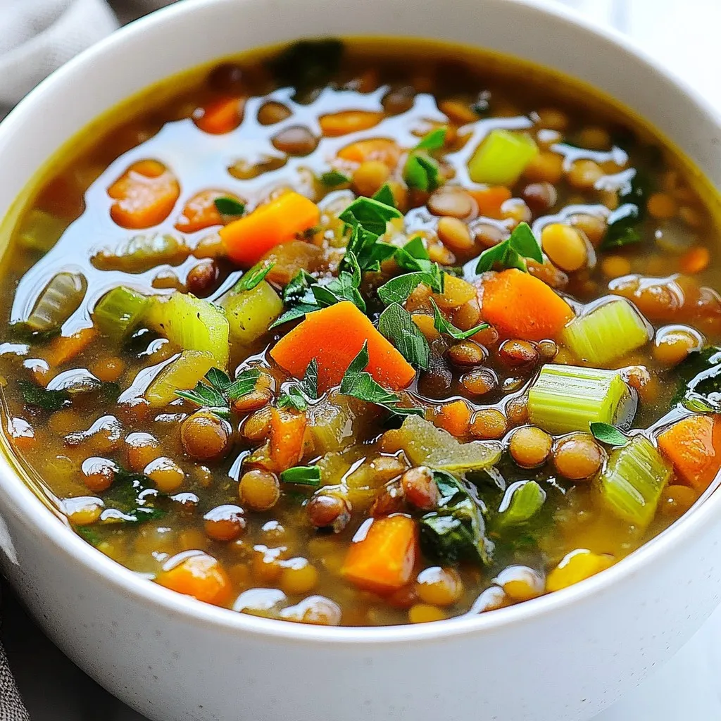 Mediterranean Lentil Soup Flavorful and Nutritious Dish