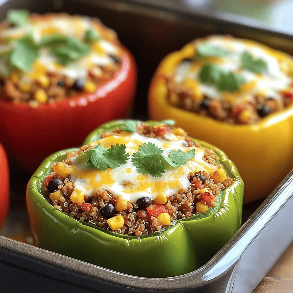 Stuffed Bell Peppers with Ground Turkey Delight