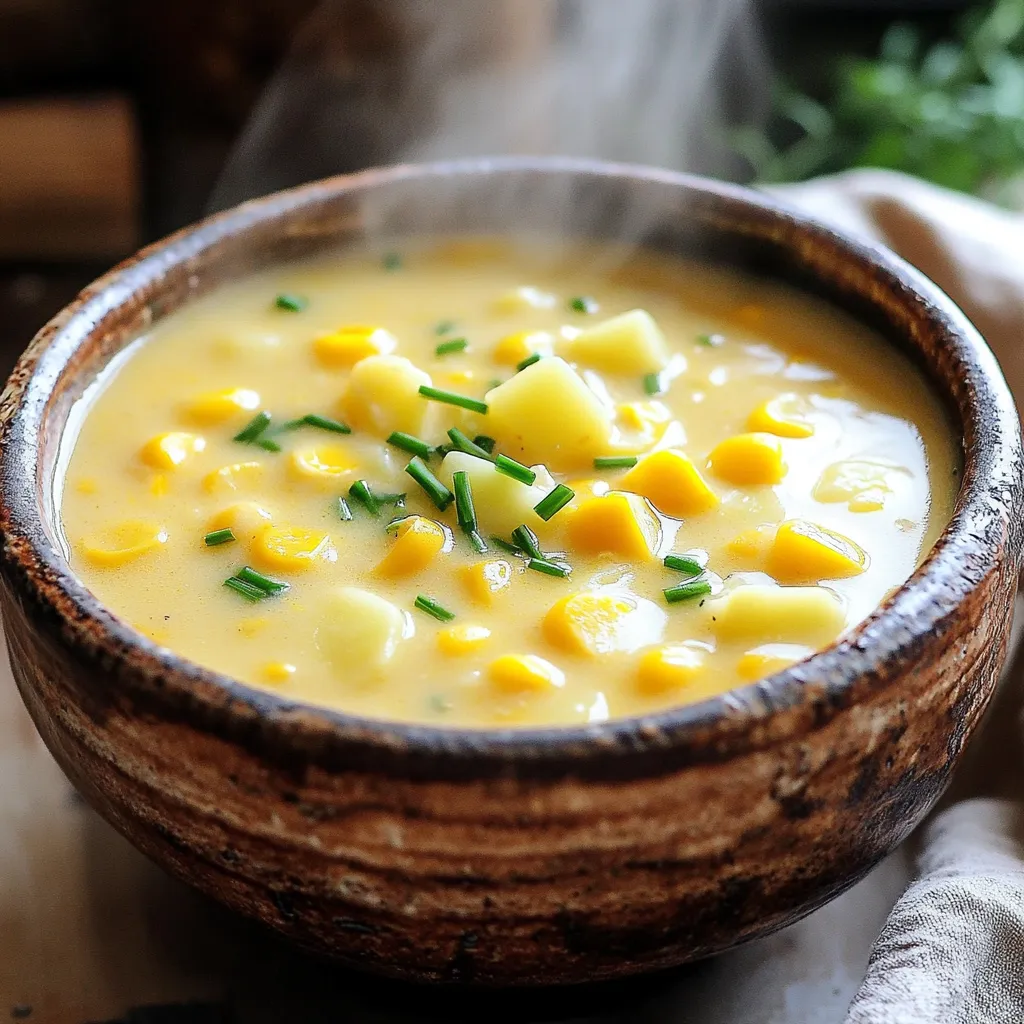 Slow Cooker Creamy Corn Chowder Easy and Savory Recipe