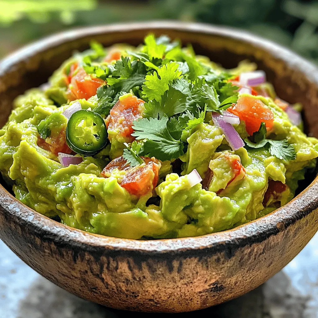 Classic Guacamole Delight Simple and Flavorful Dip