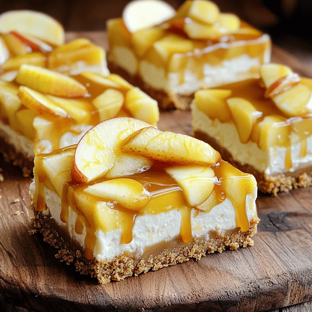 Caramel Apple Cheesecake Bars Irresistible Dessert Treat