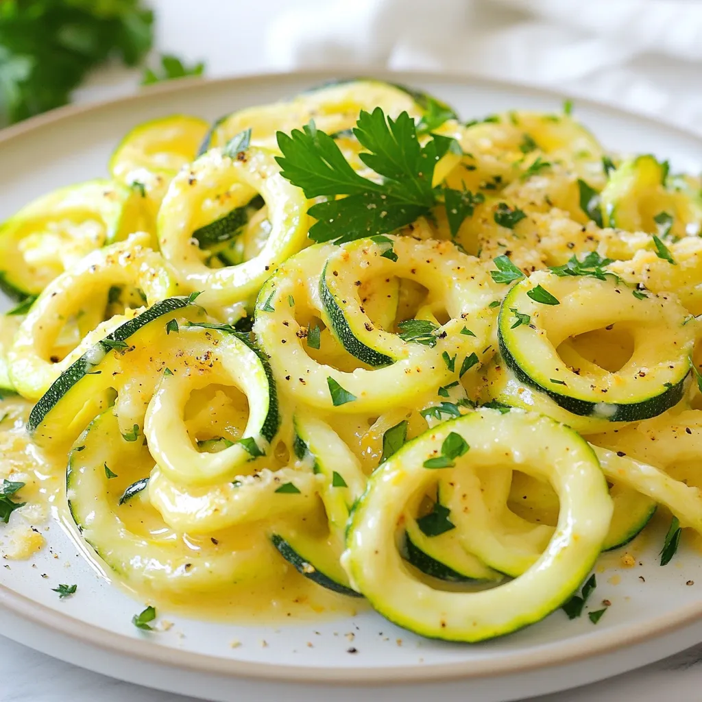 Zucchini Noodle Alfredo Creamy and Flavorful Dish