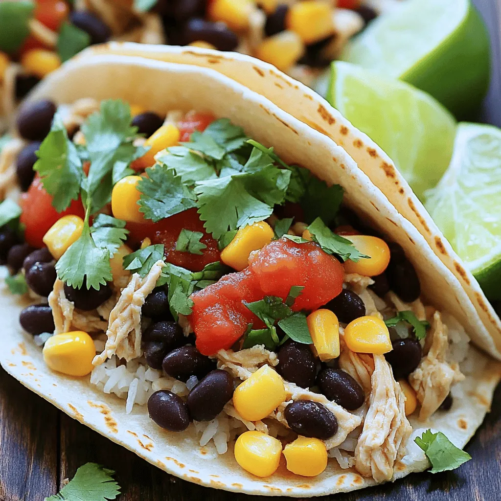 To make Crockpot Mexican Chicken, you need some key ingredients. Here’s what you will use: - 2 lbs boneless, skinless chicken breasts - 1 can (15 oz) black beans, rinsed and drained - 1 can (15 oz) corn, drained - 1 can (14.5 oz) diced tomatoes with green chilies - 1 small onion, diced - 2 cloves garlic, minced - 2 teaspoons ground cumin - 1 teaspoon chili powder - 1 teaspoon smoked paprika - 1 lime, juiced - Salt and pepper to taste