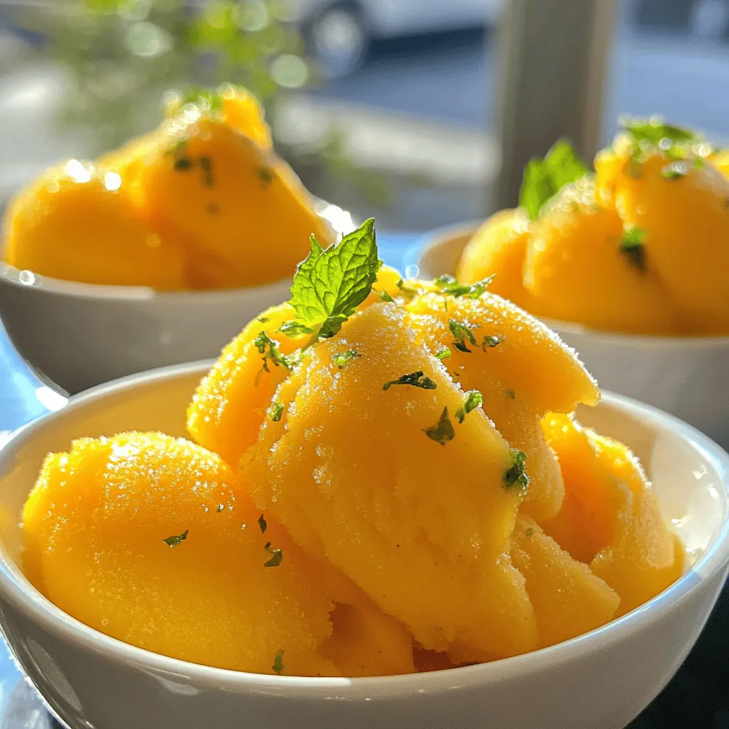 Mango Sorbet Delightful Treat for Any Occasion