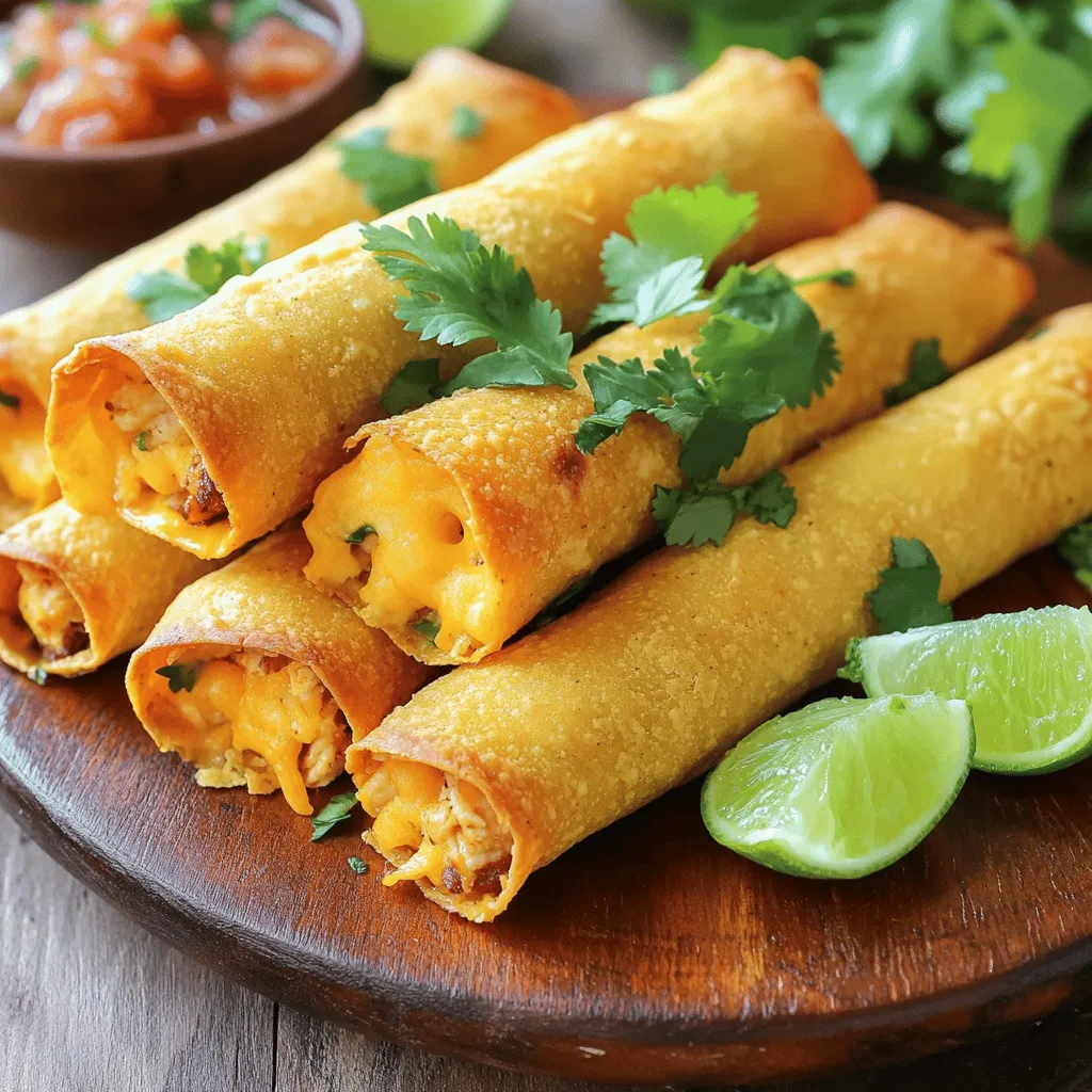 Baked Chicken Taquitos Crispy and Flavorful Delight