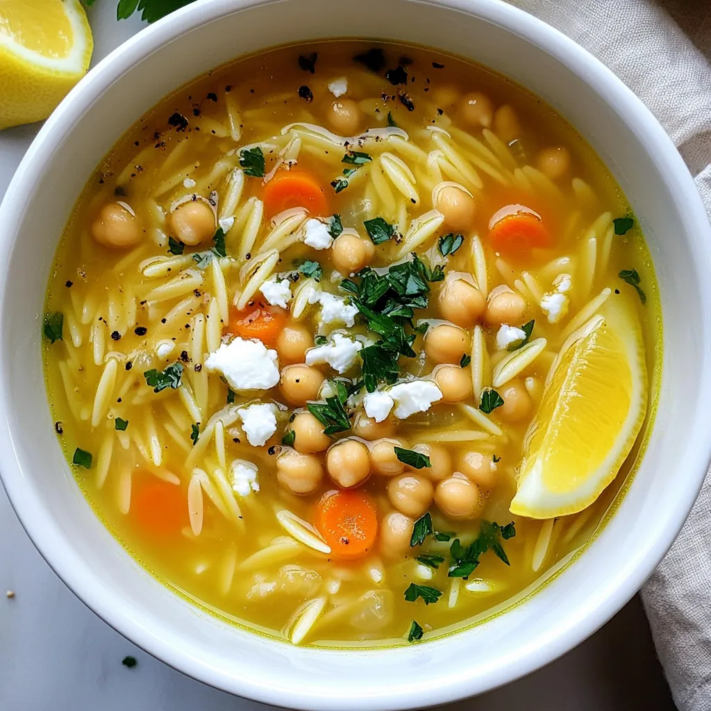 Greek Lemon Orzo Soup Comforting and Flavorful Delight