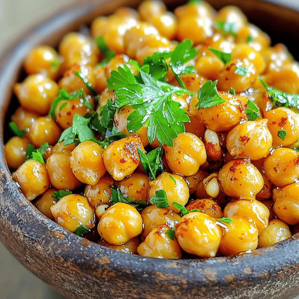 Honey Garlic Roasted Chickpeas Crispy and Flavorful Snack
