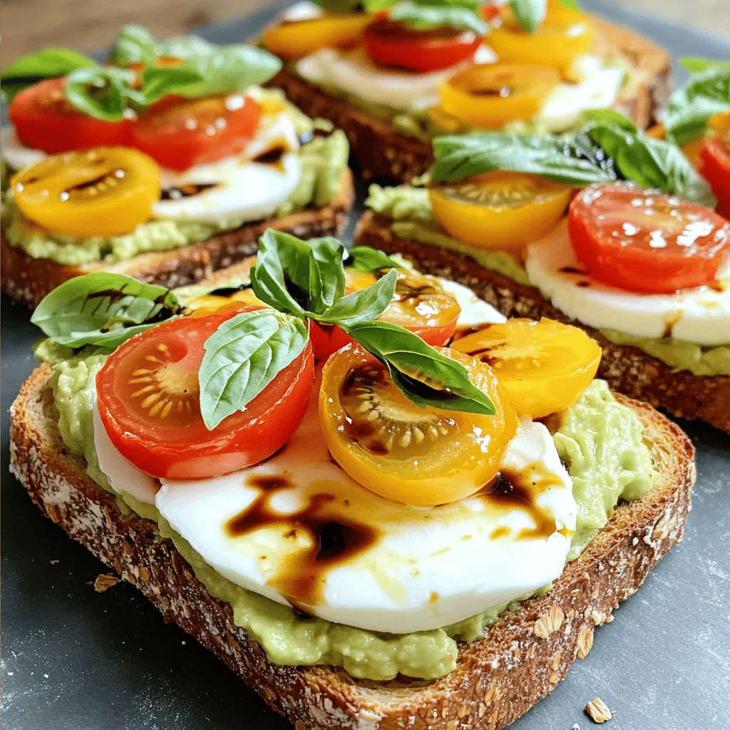 Caprese Avocado Toast Flavorful and Fresh Delight