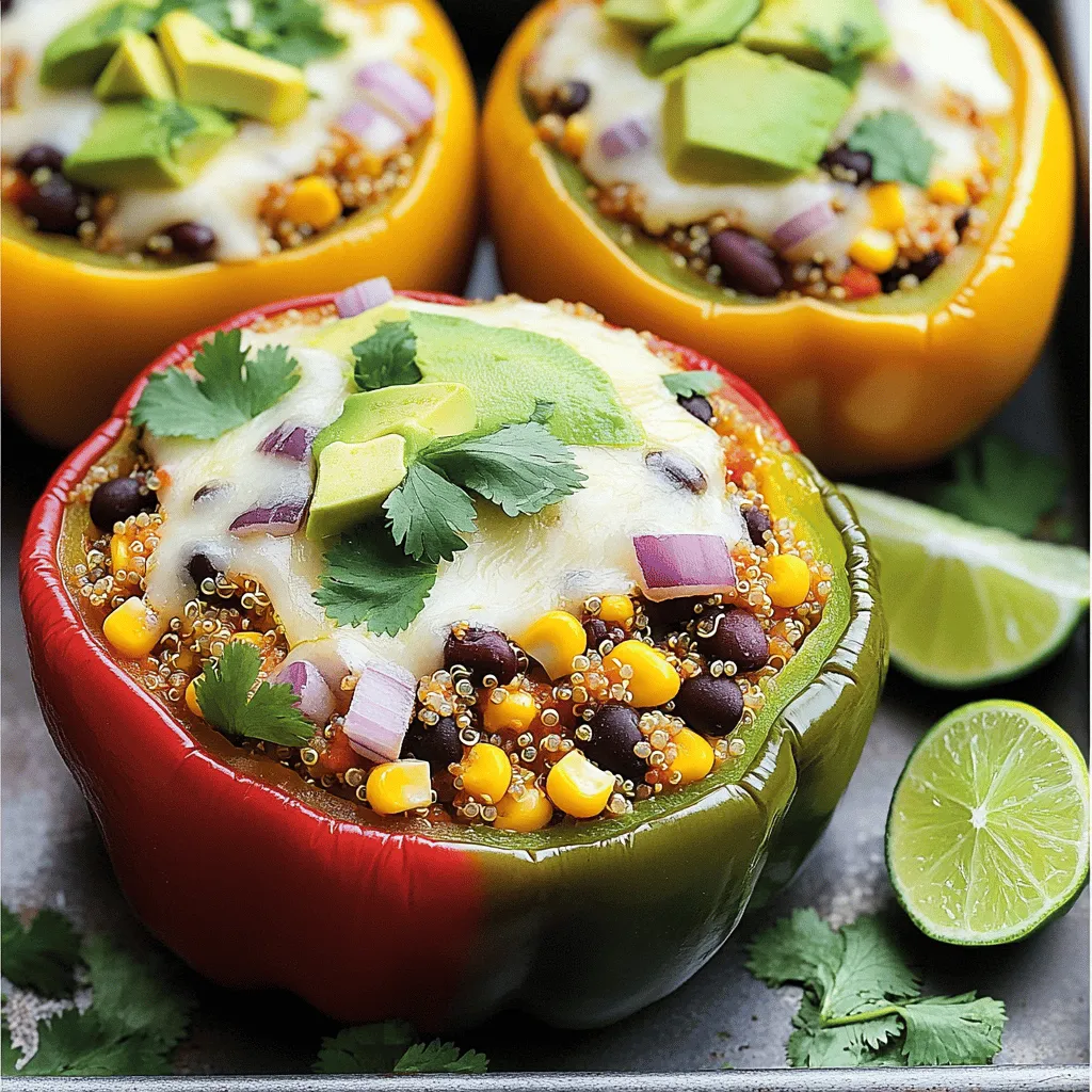 Southwest Quinoa Stuffed Peppers Healthy Filling Dish