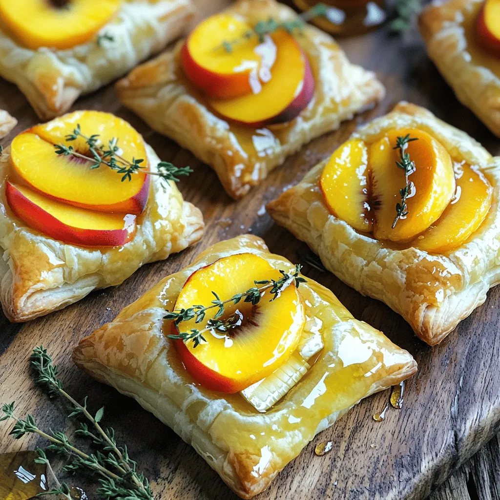 Peach Brie Puff Pastry Bites Irresistible Flavor Treat