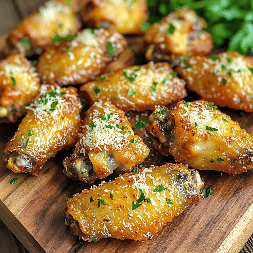 Garlic Parmesan Air Fryer Wings Crispy and Flavorful