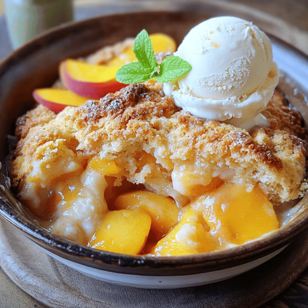 Peach Cobbler Dump Cake Easy and Delicious Dessert