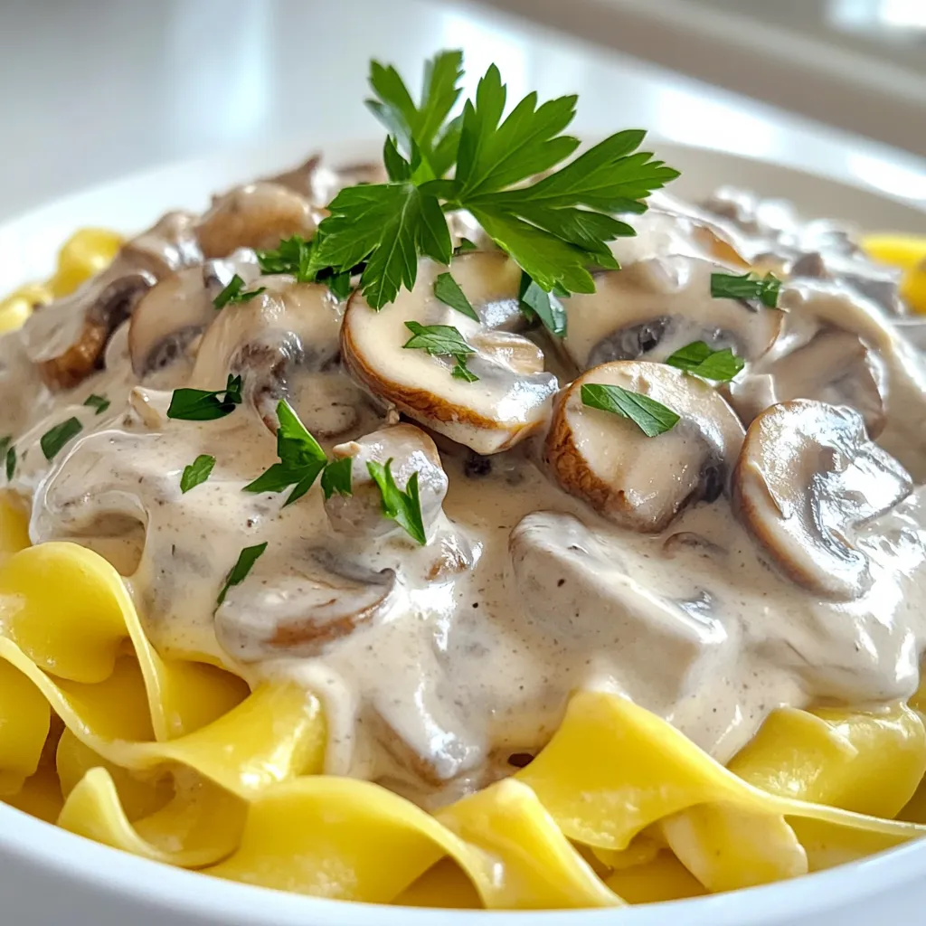 Creamy Mushroom Stroganoff Flavorful Comfort Meal