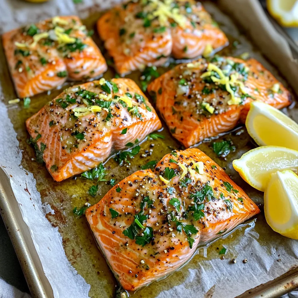 Garlic Herb Butter Roasted Salmon Delightful Dinner