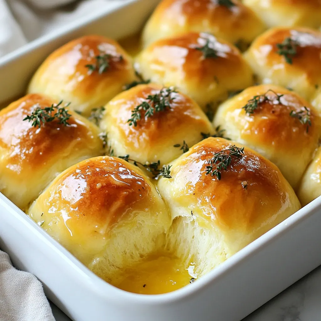Garlic Herb Butter Dinner Rolls Soft and Flavorful Bites