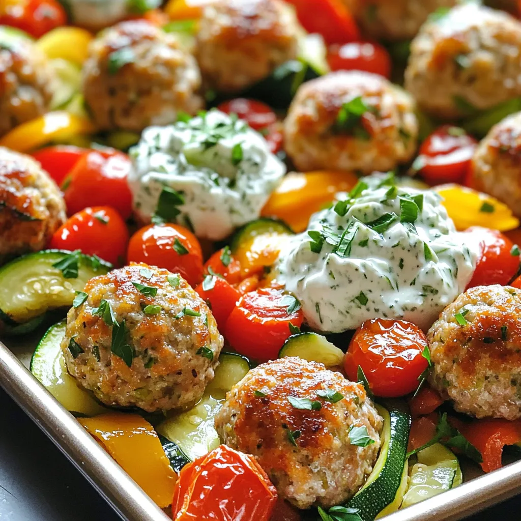 Sheet-Pan Greek Meatball Bowls for Quick Dinner