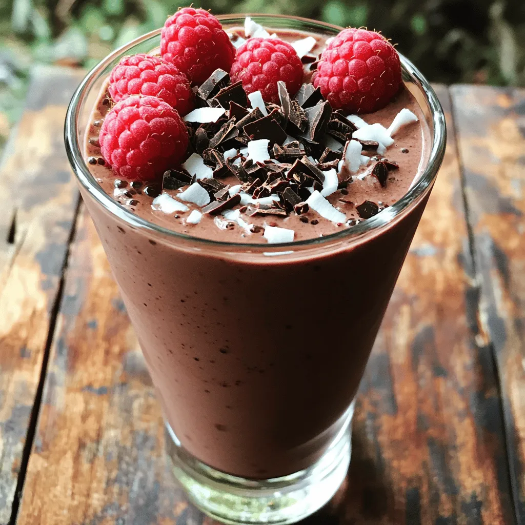 Chocolate Raspberry Smoothie Energizing and Delicious