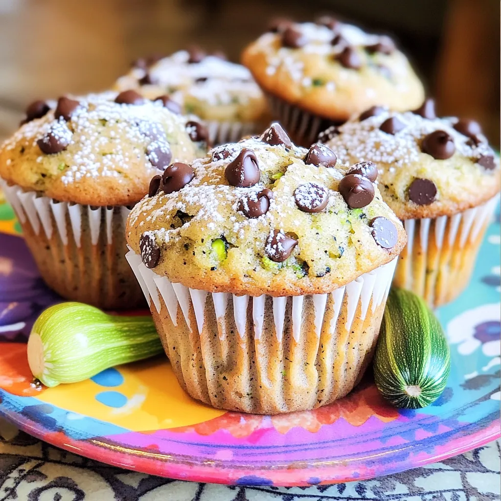 Chocolate Chip Zucchini Muffins Healthy and Delicious