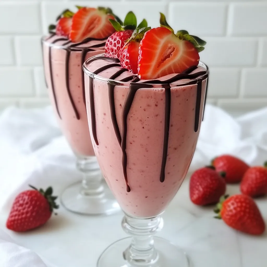 Chocolate Covered Strawberry Smoothie Delicious Blend