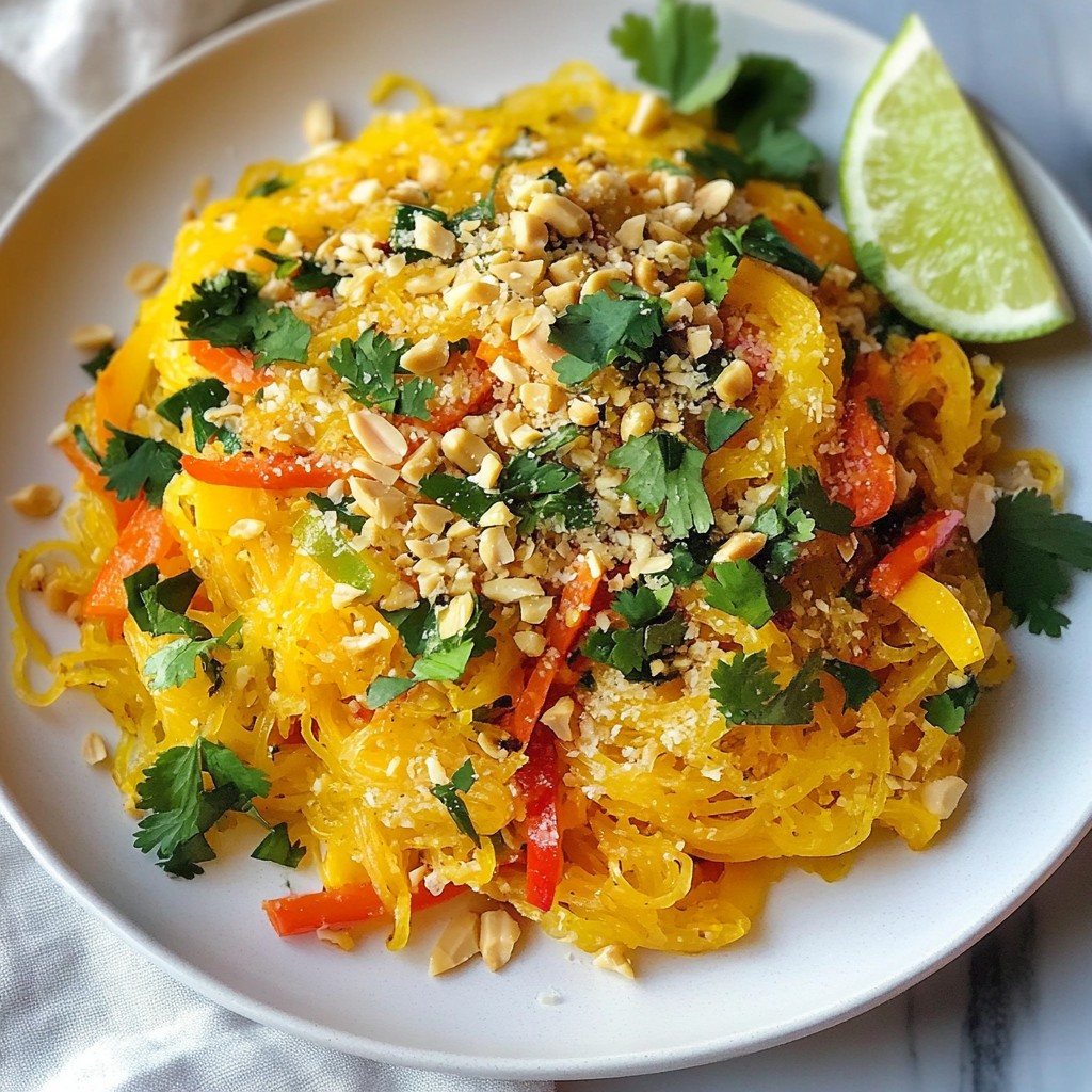 Spaghetti Squash Pad Thai Flavorful and Easy Recipe