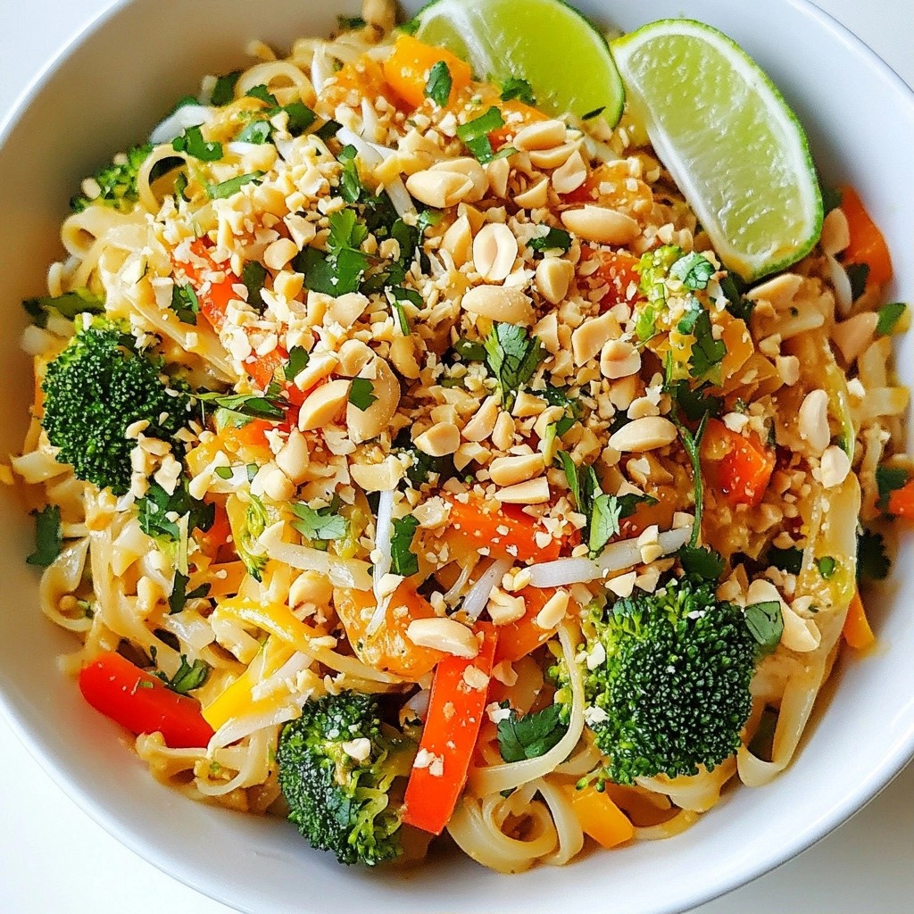 Fast Weeknight Dinner Veggie Pad Thai Delight