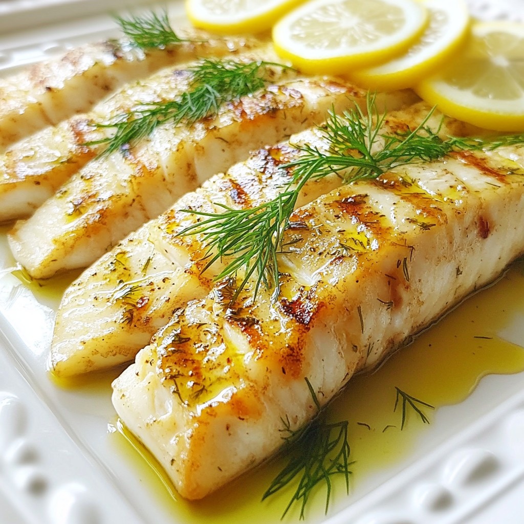Nutritious Dinner Grilled Lemon Dill Fish Fillets Recipe