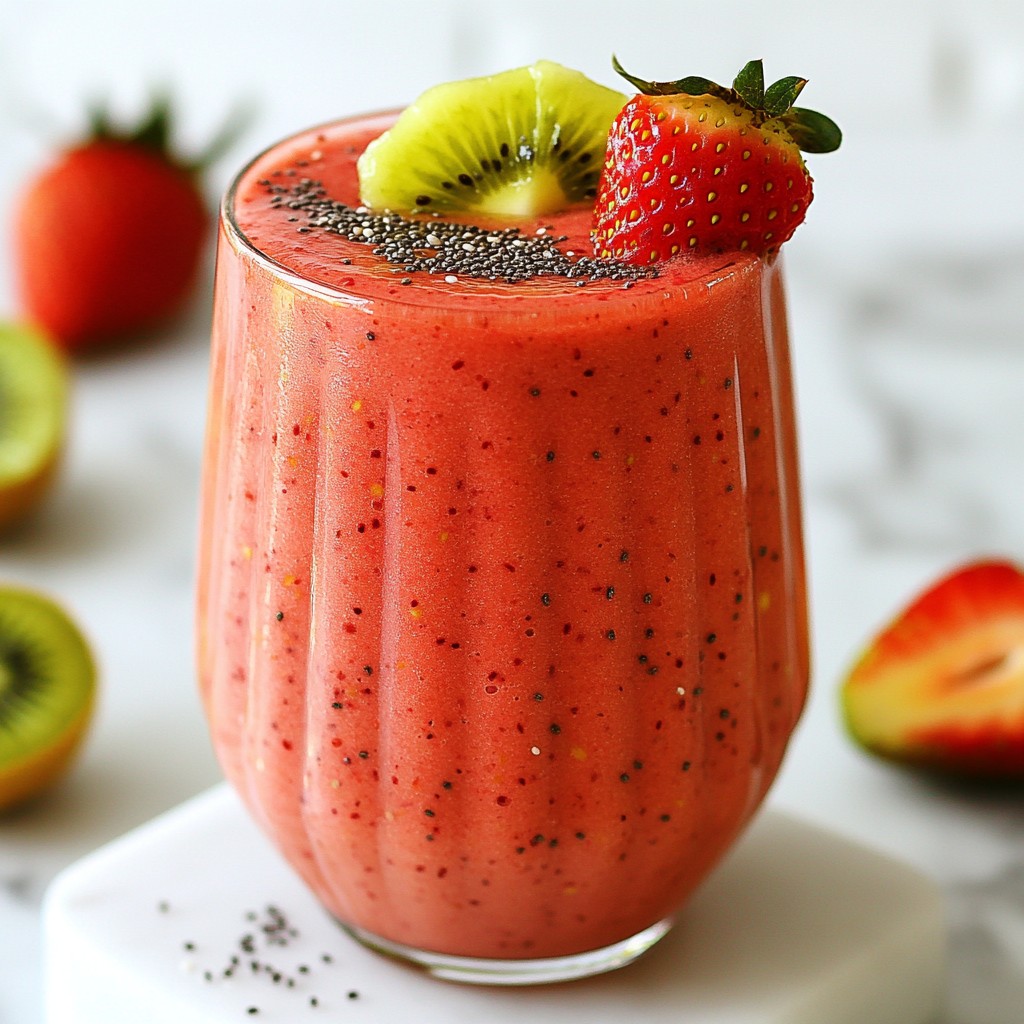 Strawberry Kiwi Smoothie Energizing and Refreshing Drink