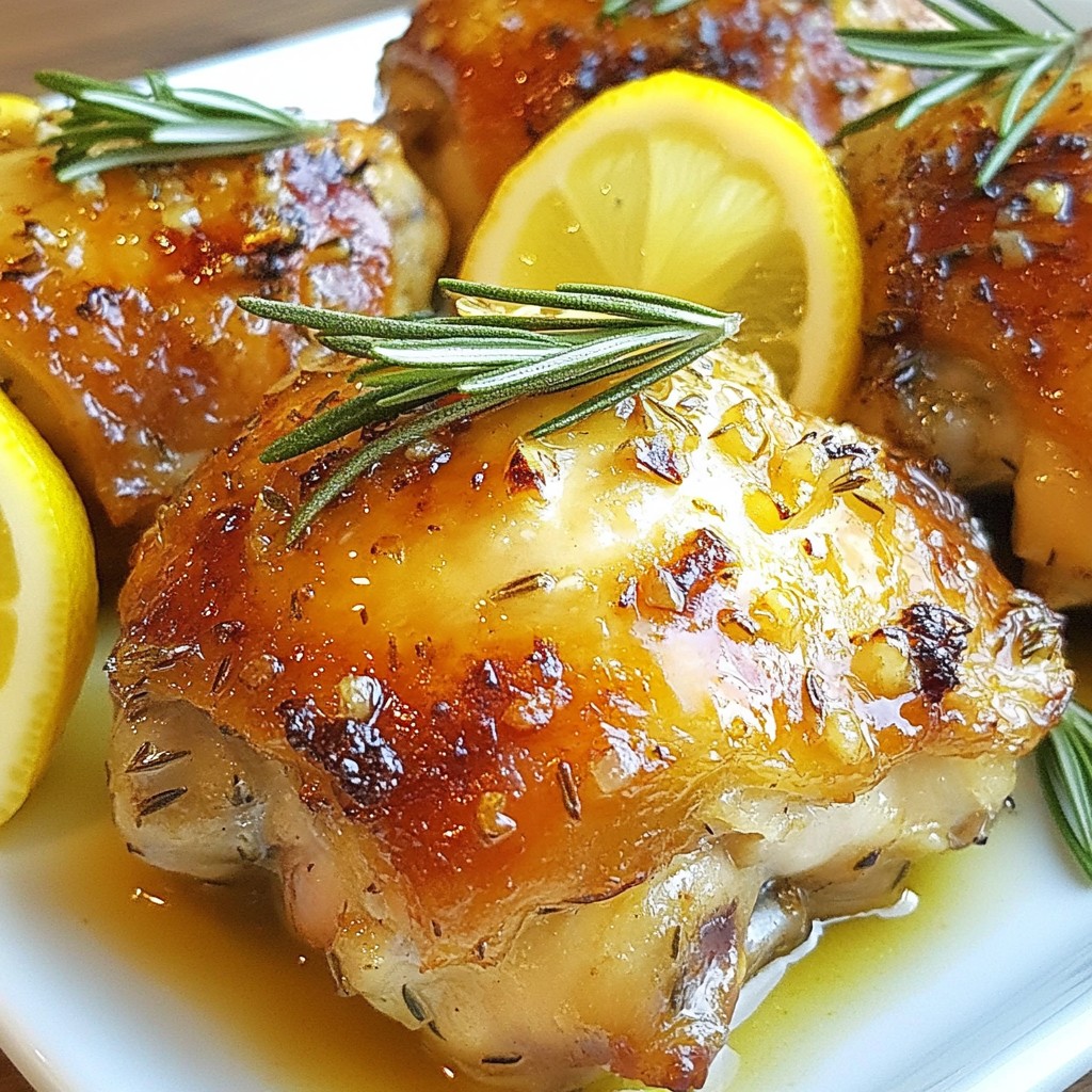 Crispy Dinner Rosemary Lemon Chicken Thighs Recipe